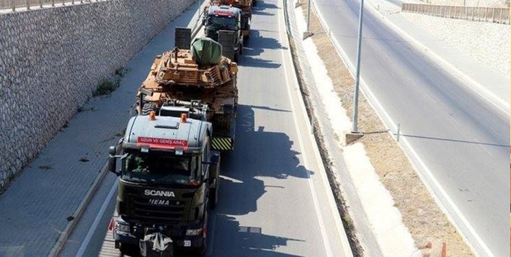 استقرار تانکهای ارتش ترکیه در مناطق مُشرف به ادلب سوریه