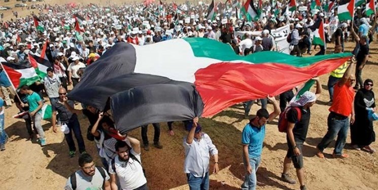 آغاز 24امین راهپیمایی حق بازگشت در غزه با شعار «ترامپ، بر خلاف میل تو برمی‌گردیم»