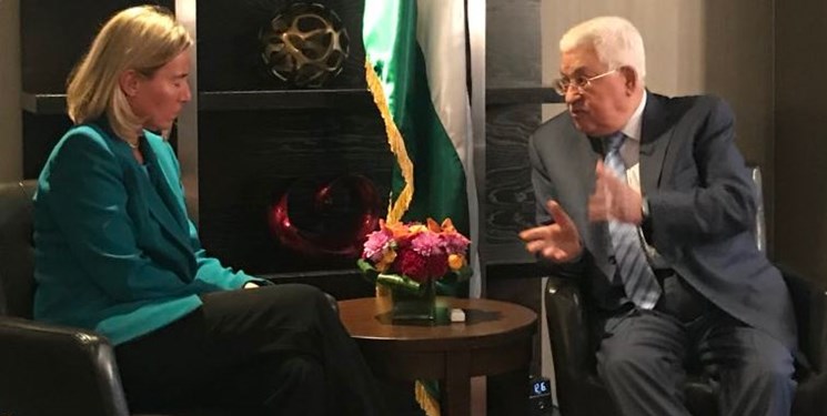 تاکید موگرینی بر حمایت اروپا از راه‌حل دو دولتی در دیدار با محمود عباس