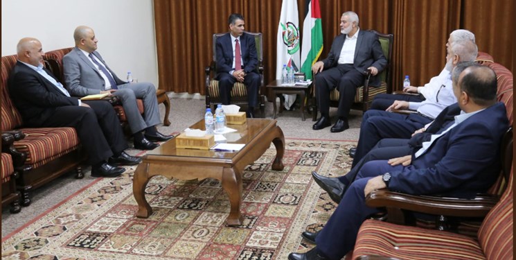 هیأت امنیتی مصر با رئیس دفتر سیاسی حماس در غزه دیدار کرد