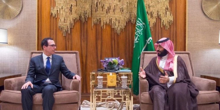 وزیر خزانه‌داری آمریکا  با ولی‌عهد سعودی درباره اجرای تحریم‌های ایران صحبت کرد