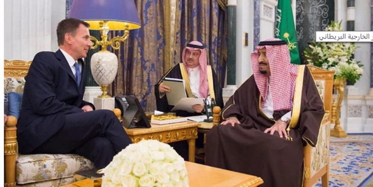 دیدار وزیر خارجه انگلیس با شاه عربستان سعودی