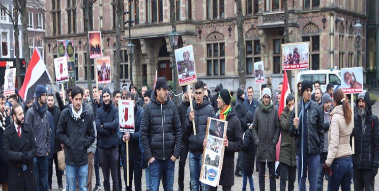 تظاهرات در هلند علیه جنایات آل سعود در یمن