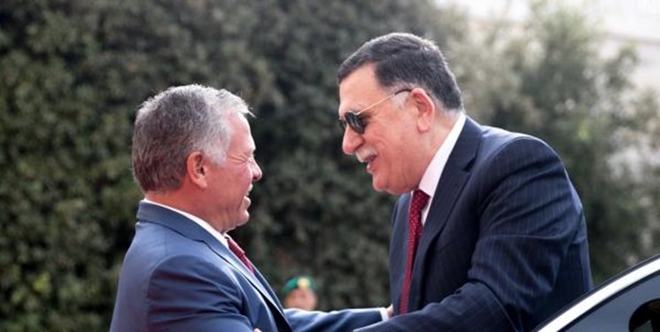 دیدار رئیس دولت وفاق ملی لیبی با شاه اردن