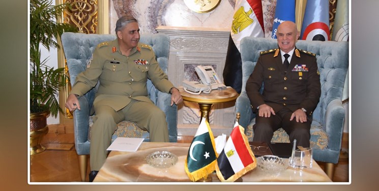 گسترش روابط دفاعی محور سفر فرمانده ارتش پاکستان به مصر