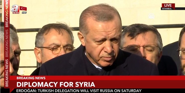 اردوغان: اگر تروریست‌ها از شمال سوریه بروند، دیگر کاری در آنجا نداریم