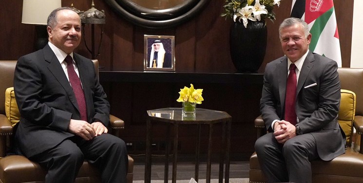 دیدار مسعود بارزانی با پادشاه اردن