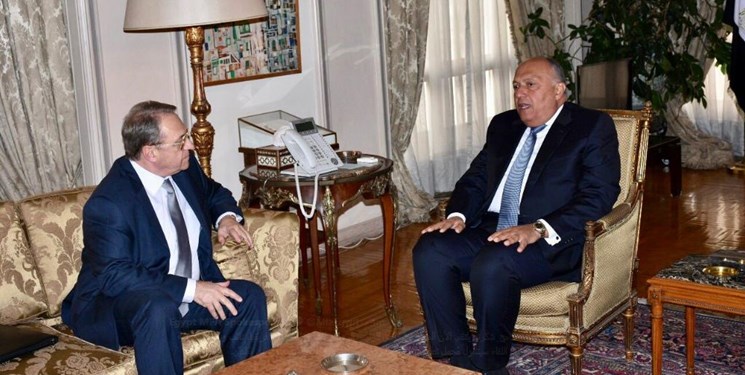 بررسی تحولات سوریه در دیدار فرستاده پوتین با وزیر خارجه مصر
