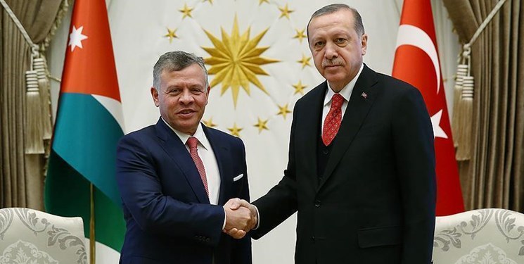 توافق رئیس‌جمهور ترکیه و شاه اردن درباره توسعه همکاری اقتصادی