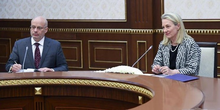 دیدار کفیل دستیار وزیر امور خارجه آمریکا با رئیس جمهور ازبکستان 