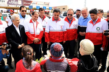 بازدید و افتتاح طرح ملی نوروزی توسط ریاست جمعیت هلال احمر در استان زنجان