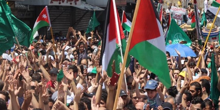 تظاهرات اردنی‌ها در حمایت از مسجدالأقصی