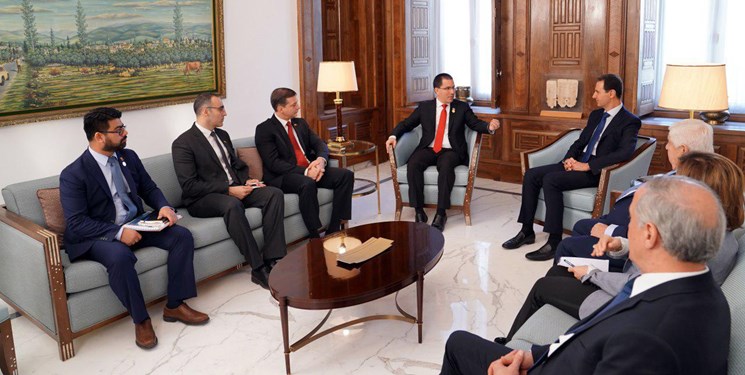 دیدار وزیر خارجه ونزوئلا با رئیس‌جمهور سوریه
