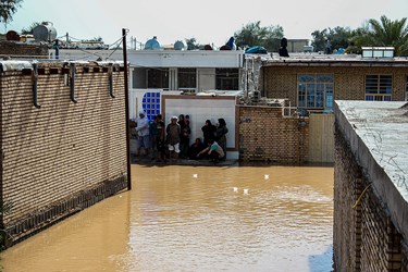 سیل در روستای «سید عباس» شوش