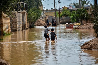 سیل در روستای «سید عباس» شوش