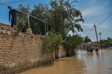 سیل در روستای «سید عباس» شوش