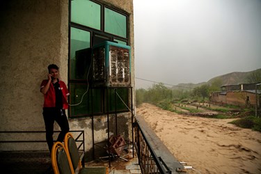 گزارش تصویری/ بارش شدید باران  و طغیان رودخانه‌ها در کلات 