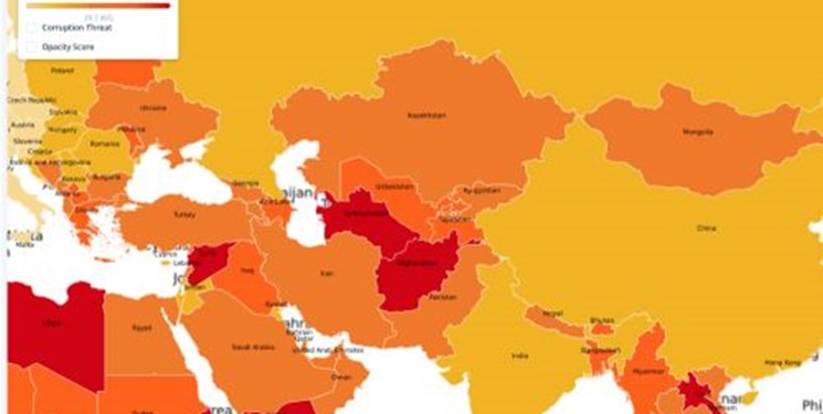 رتبه‌بندی کشورهای آسیای مرکزی بر مبنای شاخص فساد