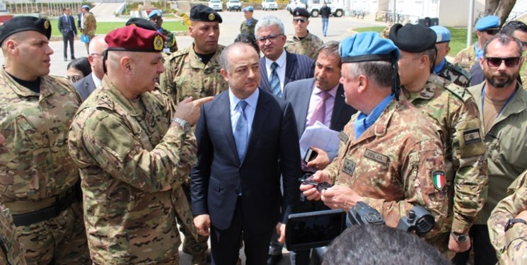 حضور وزیر دفاع لبنان در مرز فلسطین اشغالی