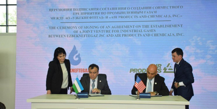 توافق آمریکا و ازبکستان برای تولید گازهای صنعتی