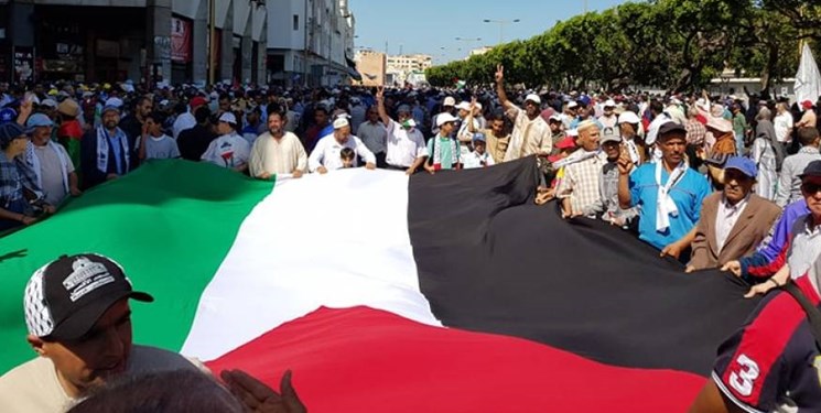 تظاهرات مردم مغرب در مخالفت با «معامله قرن» و «نشست منامه»