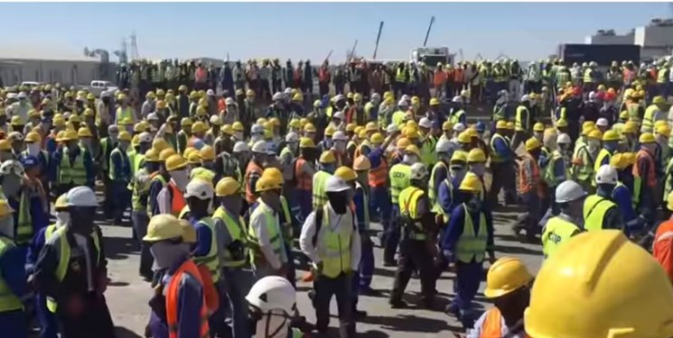 خروج بیش از 100 کارگر خارجی پس از درگیری در میدان نفتی «تنگیز» قزاقستان 