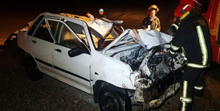8 کشته و زخمی در تصادف کامیون با پراید+عکس