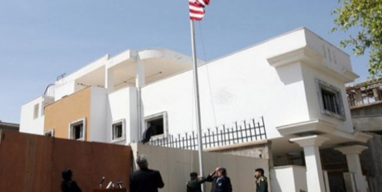 آتش‌سوزی در سفارت آمریکا در لیبی