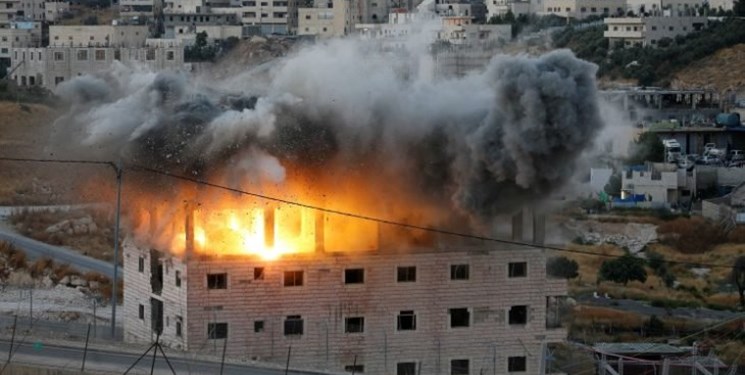 شادمانی صهیونیست‌ها هنگام تماشای تخریب منازل فلسطینی + فیلم