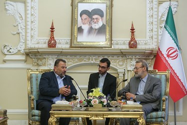 دیدار صالح العاروری نایب رئیس دفتر سیاسی جنبش حماس با علی لاریجانی رئیس مجلس شورای اسلامی 
