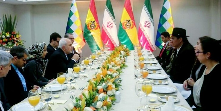 رایزنی ظریف و وزیر خارجه بولیوی درباره ابعاد مختلف همکاری ها