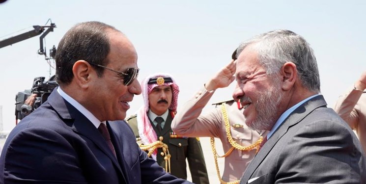 دیدار شاه اردن با رئیس‌جمهور مصر