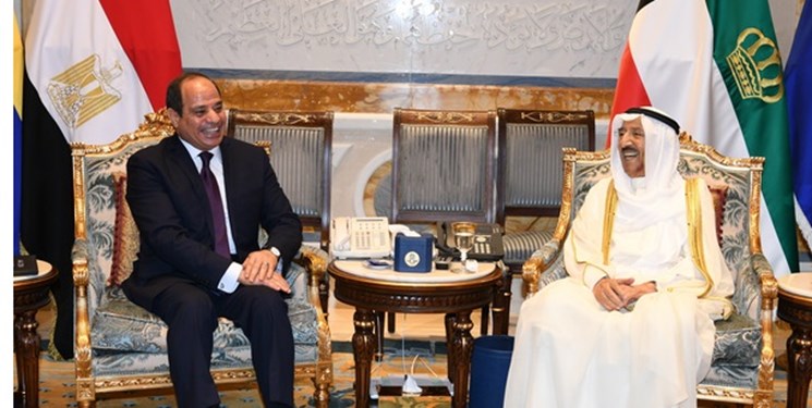 دیدار رئیس‌جمهور مصر با امیر کویت