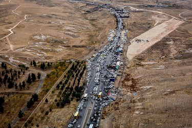  تصاویر هوایی از زائران پیاده امام رضا(ع)