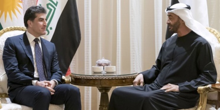 دیدار رئیس منطقه کردستان عراق با ولی‌عهد ابوظبی