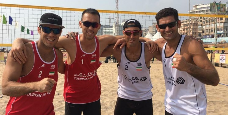 والیبال ساحلی قهرمانی آسیا| اقدام پیشگیرانه نماینده‌های ایران مقابل ویروس کرونا+عکس