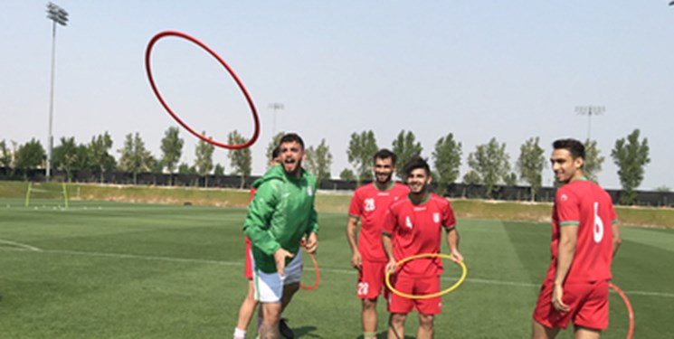 تمرین بانشاط تیم فوتبال امید ایران