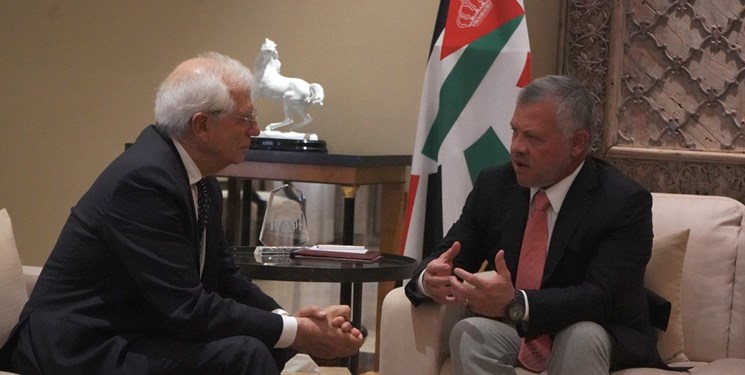 مسئول سیاست خارجی اتحادیه اروپا با شاه اردن دیدار کرد