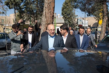 قایباف در صف رأی حاشیه تهران