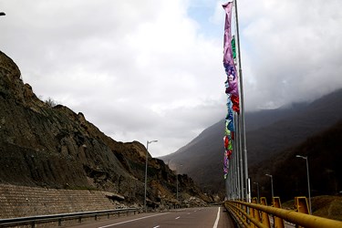 ریزش کوه در آزادراه تهران شمال 