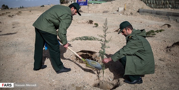 دانشگاه امام حسین مرکز درختکاری در سپاه است