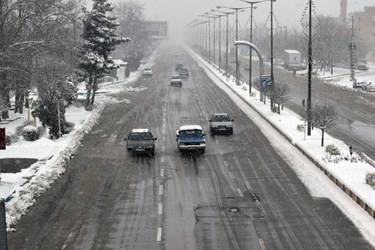 بارش اولین برف بهاری در قوچان