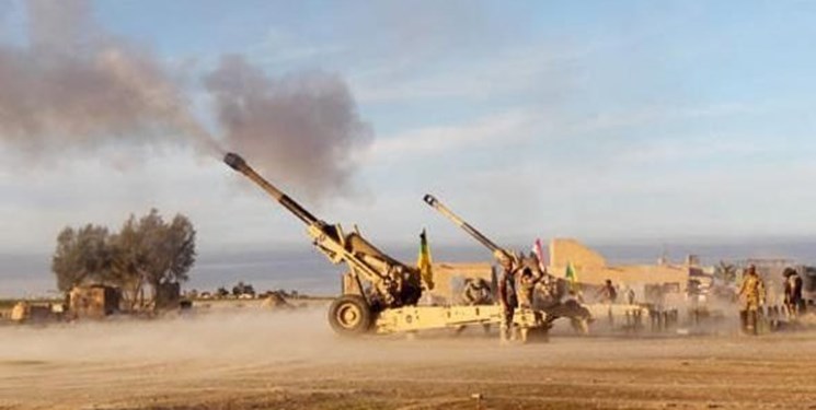 حملات گسترده توپخانه‌ای ارتش عراق علیه مواضع داعش