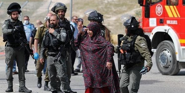 صهیونیست‌ها مادر شهید فلسطینی را دستگیر کردند