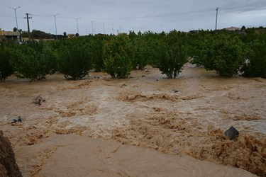 جاری شدن سیل در ابرکوه پس از 24 ساعت بارندگی