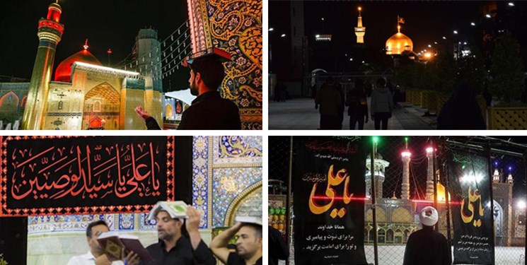 سومین شب قدر متفاوت در حرم‌های شریف/ حضور زائران پشت درهای بسته +عکس و فیلم