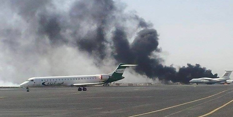 ائتلاف سعودی، فرودگاه بین‌المللی الحدیده یمن را گلوله باران کرد