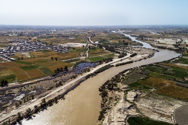رودخانه نورو  در روستای فیروزه ای سیستان