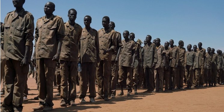 آموزش سربازان سودان جنوبی توسط افسران مصری در مرز اتیوپی