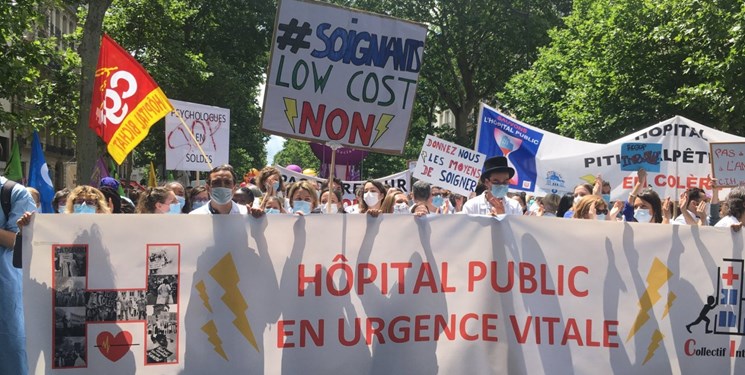 فیلم | تظاهرات کارکنان بخش سلامت در پاریس